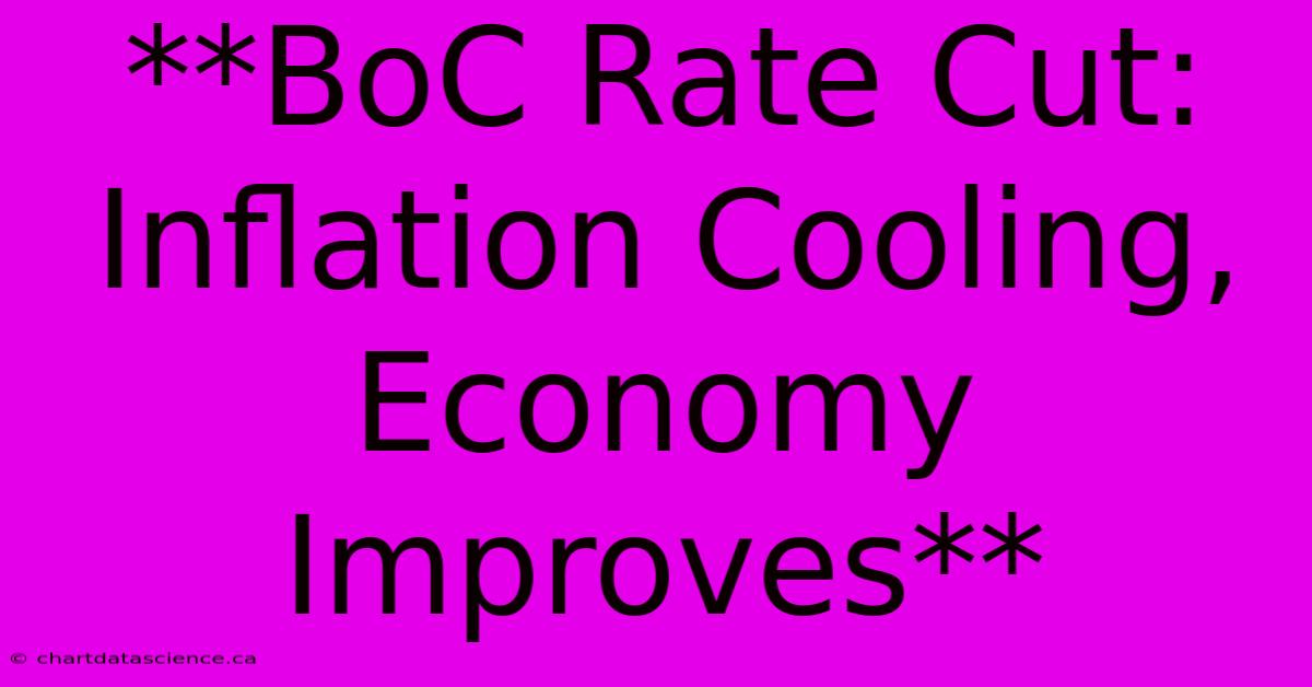 **BoC Rate Cut: Inflation Cooling, Economy Improves**