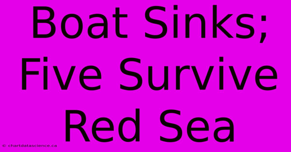 Boat Sinks; Five Survive Red Sea