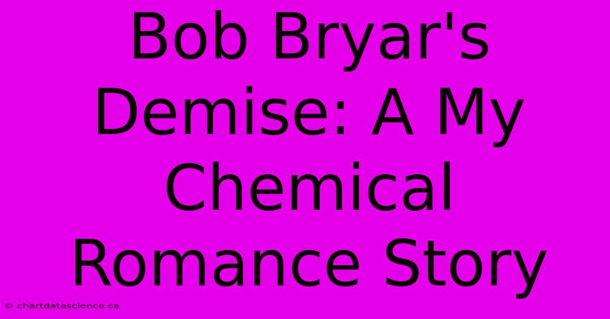 Bob Bryar's Demise: A My Chemical Romance Story