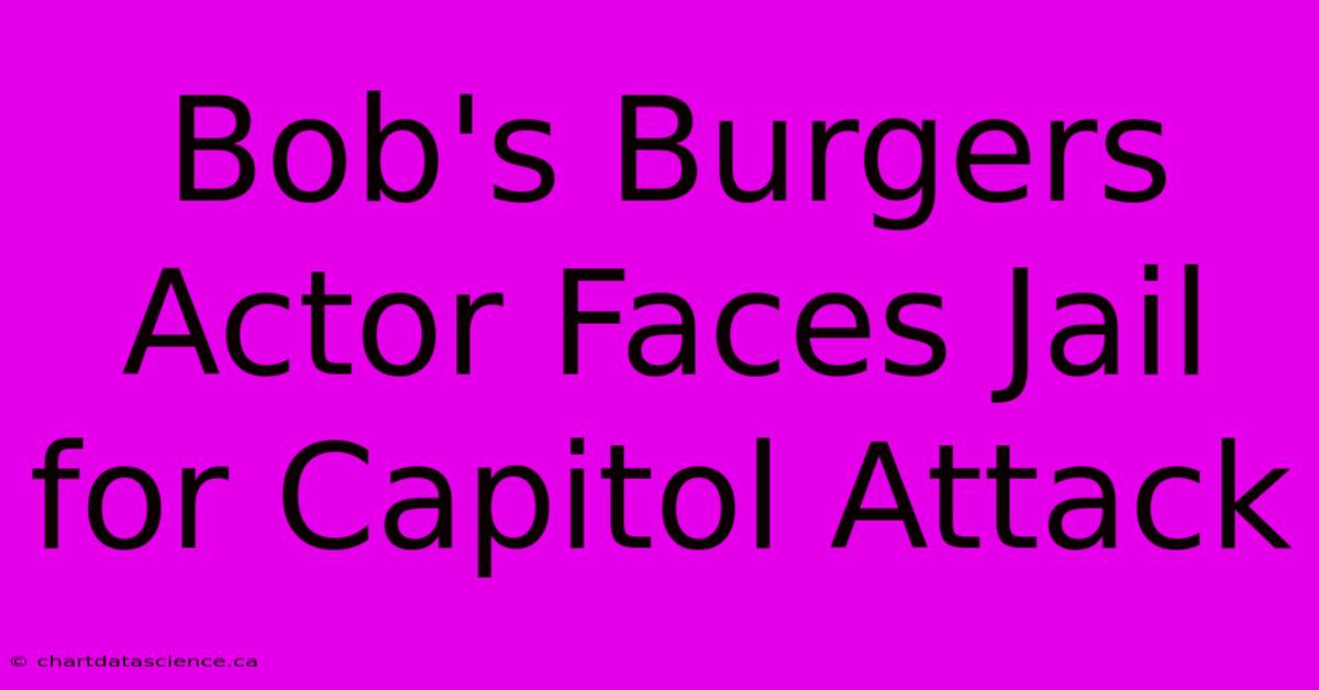 Bob's Burgers Actor Faces Jail For Capitol Attack 