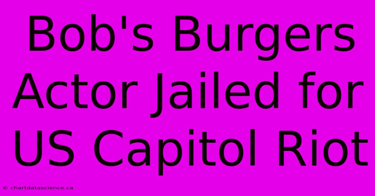 Bob's Burgers Actor Jailed For US Capitol Riot