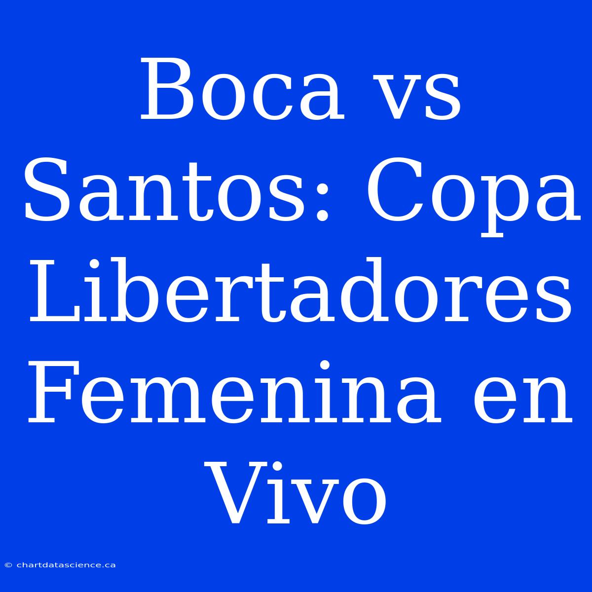 Boca Vs Santos: Copa Libertadores Femenina En Vivo