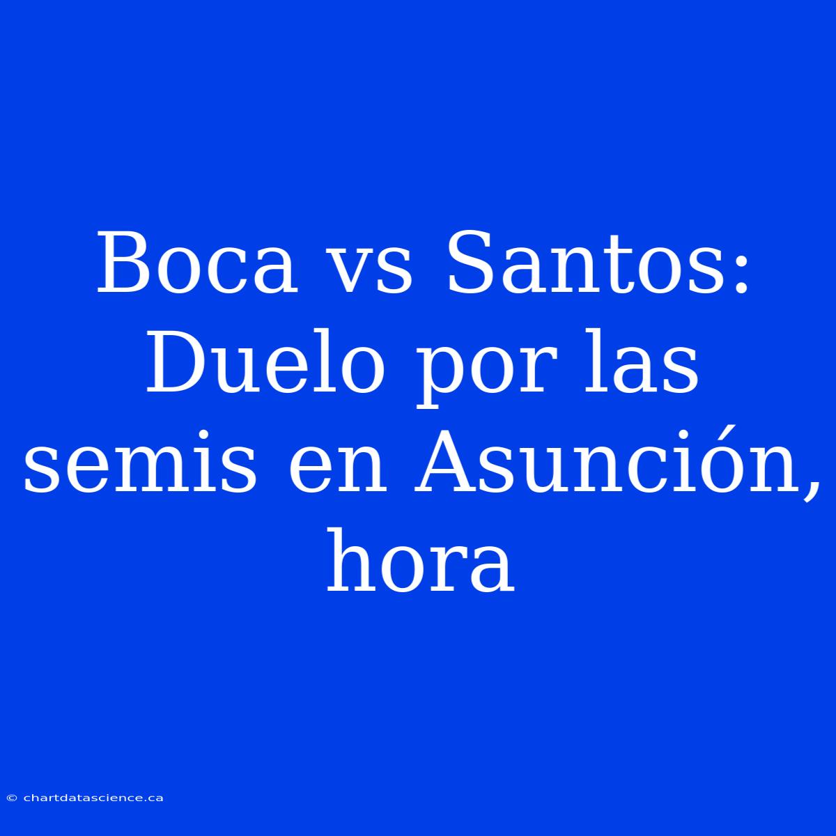 Boca Vs Santos: Duelo Por Las Semis En Asunción, Hora