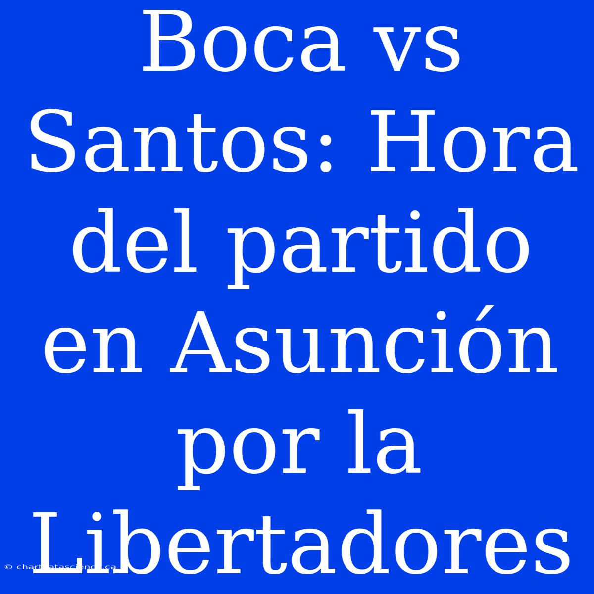 Boca Vs Santos: Hora Del Partido En Asunción Por La Libertadores