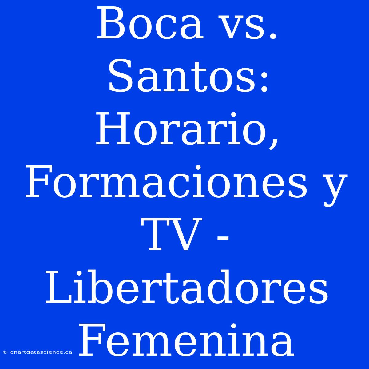 Boca Vs. Santos: Horario, Formaciones Y TV - Libertadores Femenina