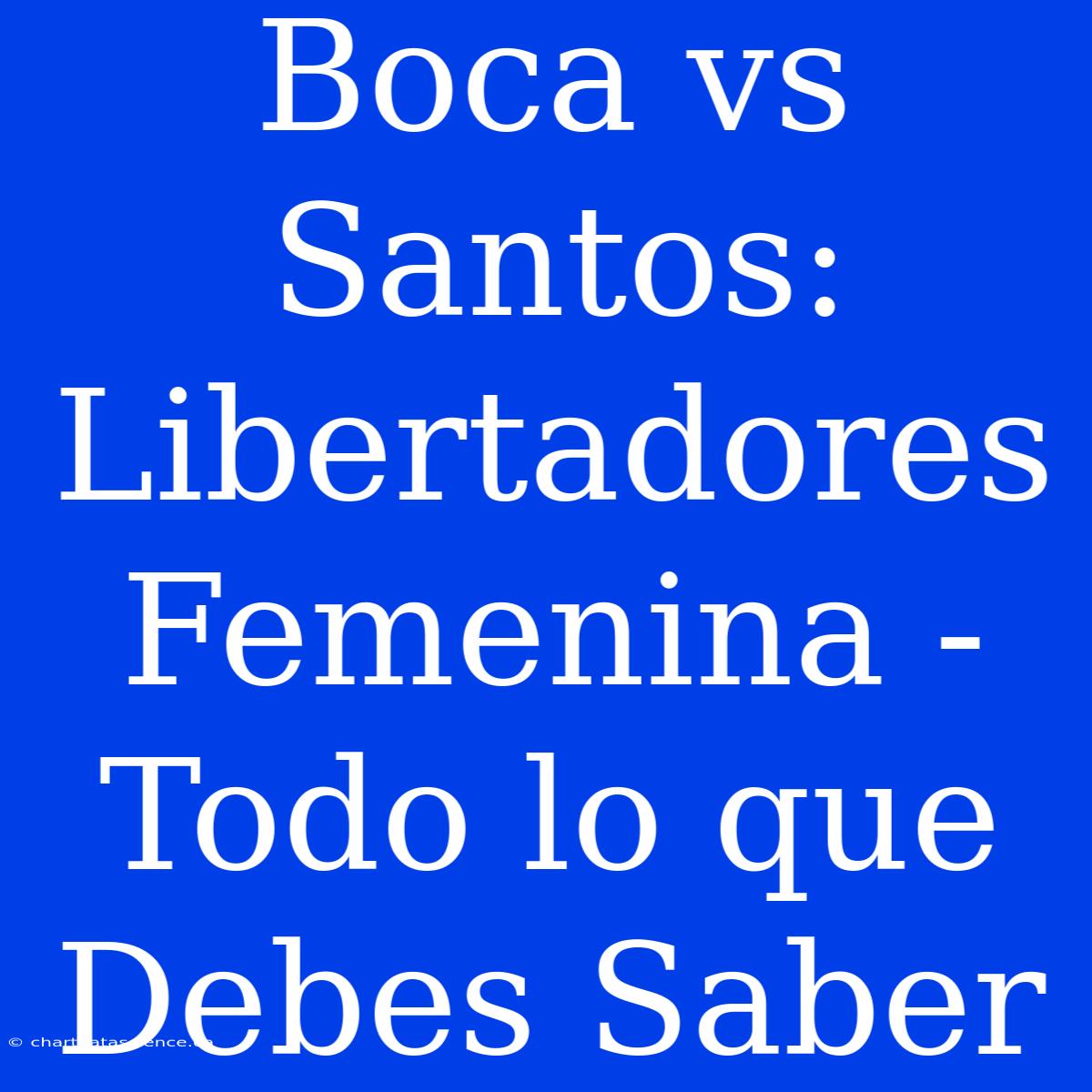 Boca Vs Santos: Libertadores Femenina - Todo Lo Que Debes Saber