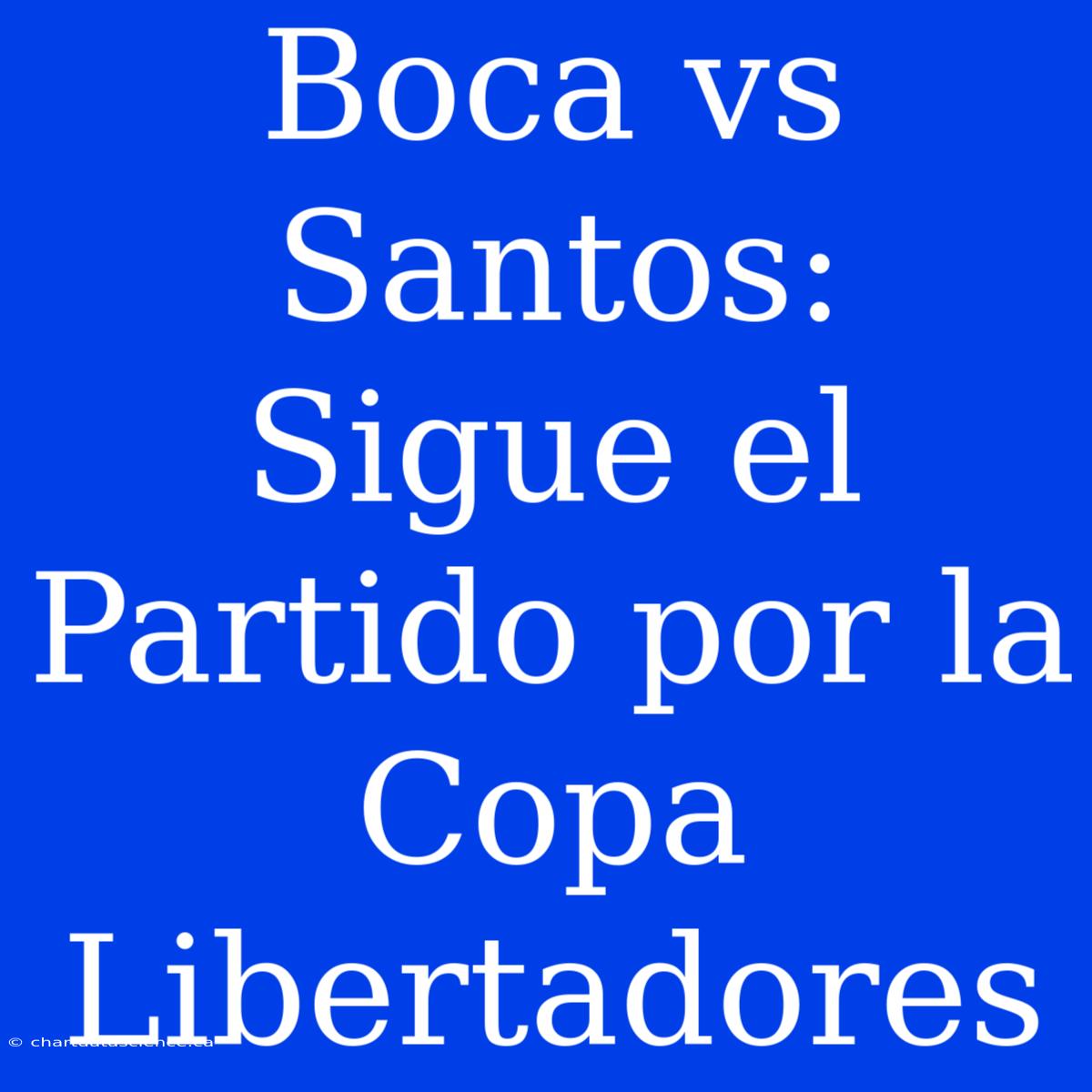 Boca Vs Santos: Sigue El Partido Por La Copa Libertadores