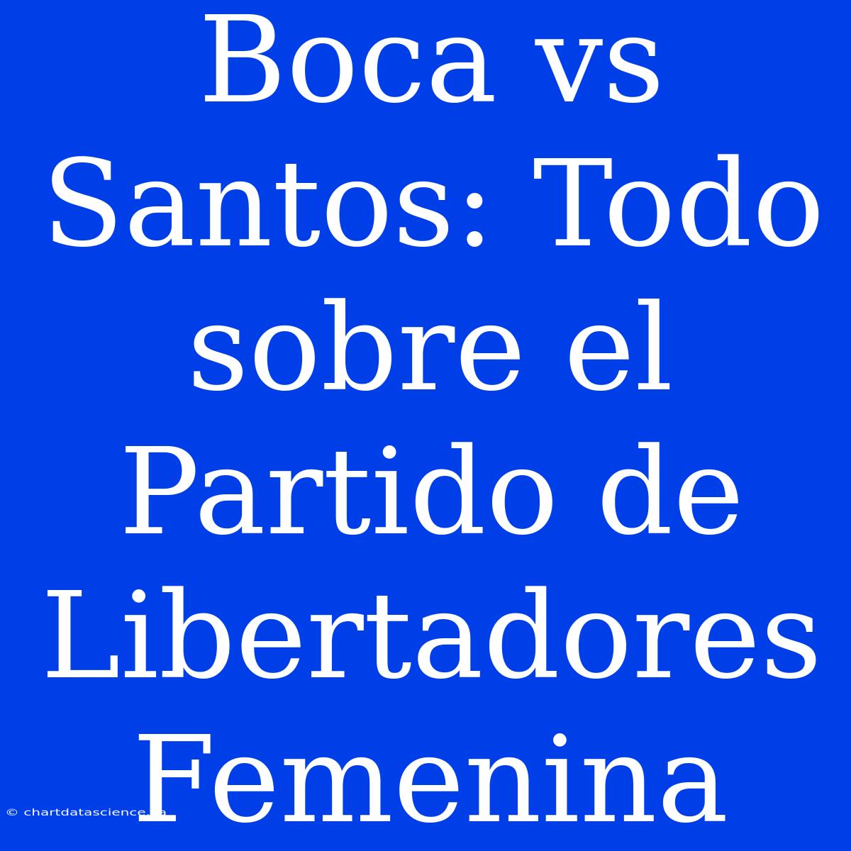 Boca Vs Santos: Todo Sobre El Partido De Libertadores Femenina