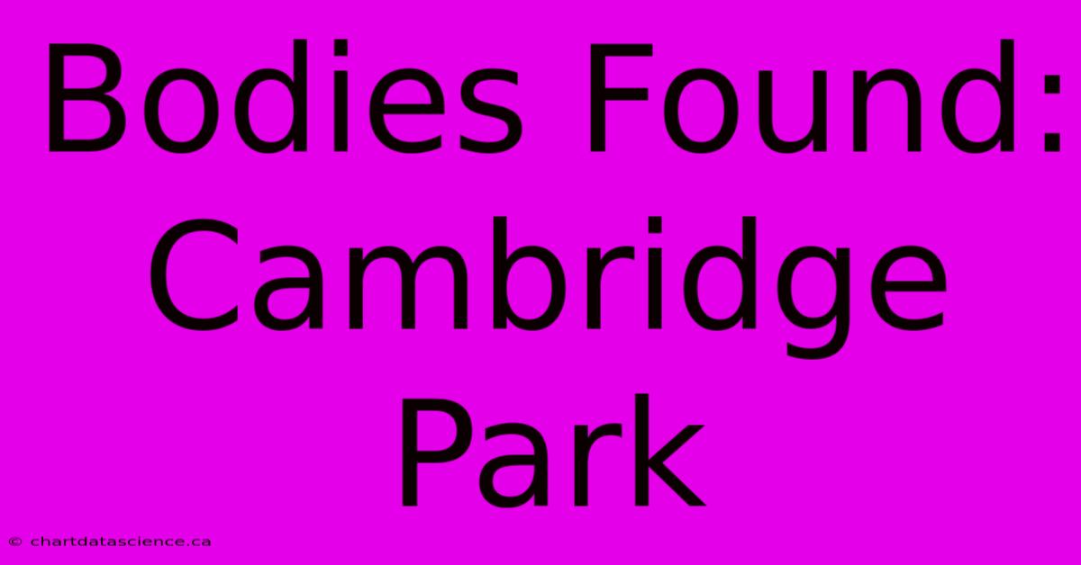 Bodies Found: Cambridge Park