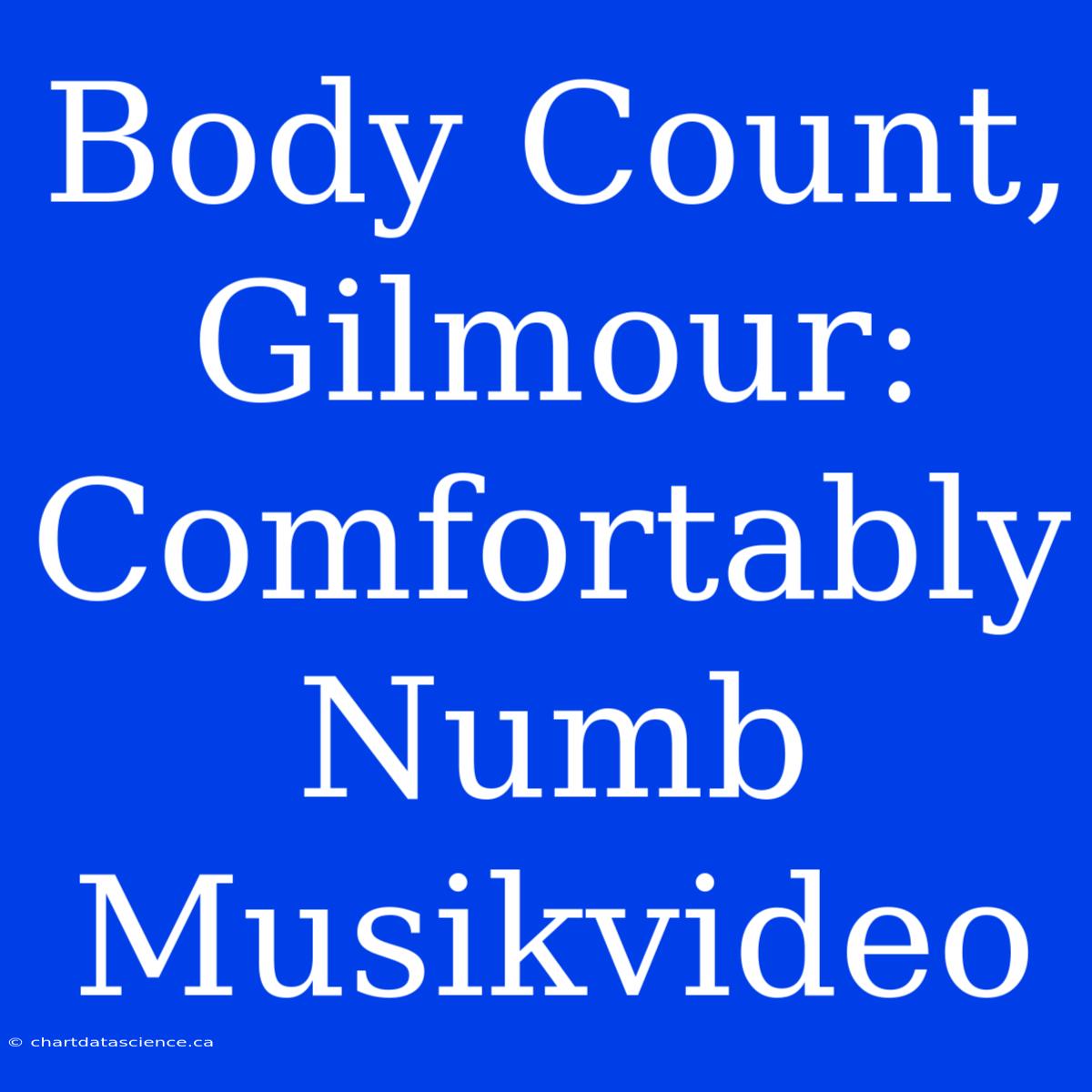 Body Count, Gilmour: Comfortably Numb Musikvideo