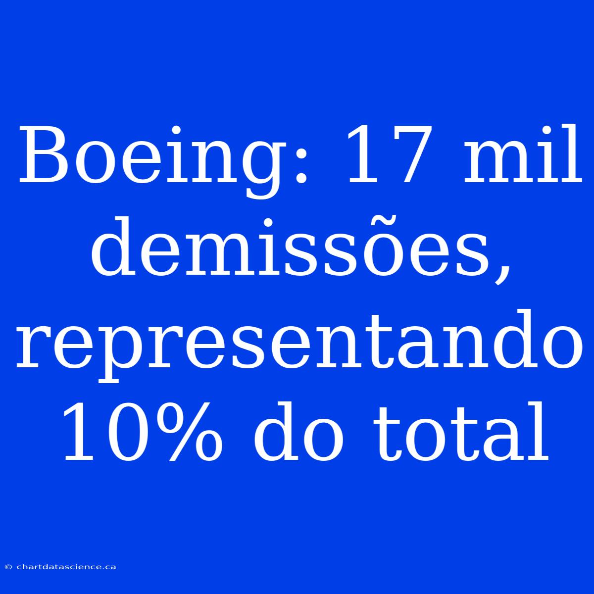 Boeing: 17 Mil Demissões, Representando 10% Do Total