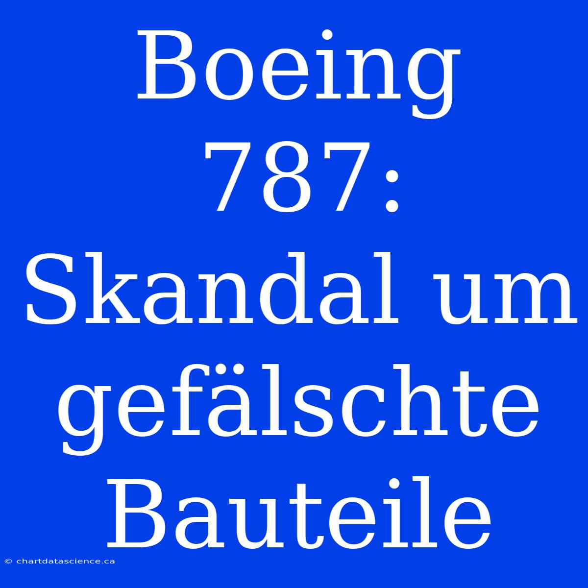 Boeing 787: Skandal Um Gefälschte Bauteile