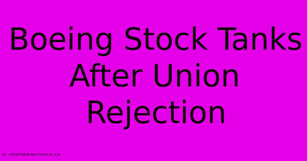 Boeing Stock Tanks After Union Rejection