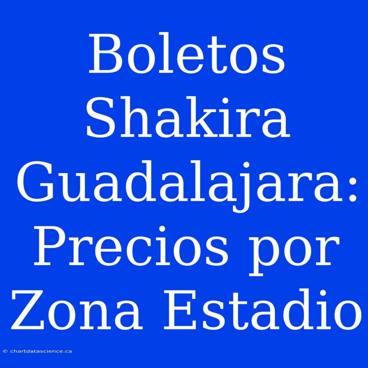 Boletos Shakira Guadalajara: Precios Por Zona Estadio