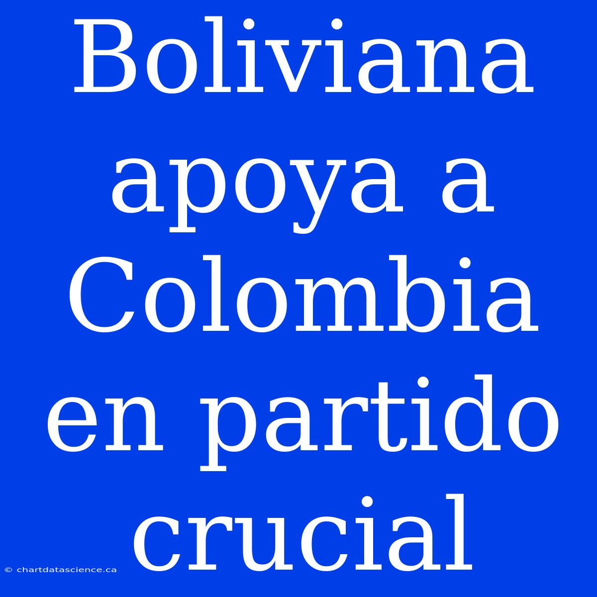 Boliviana Apoya A Colombia En Partido Crucial