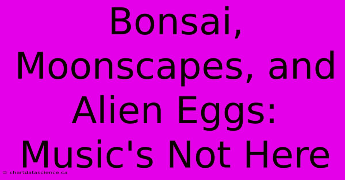 Bonsai, Moonscapes, And Alien Eggs: Music's Not Here