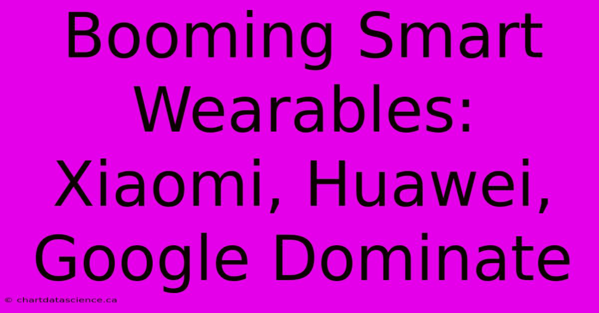 Booming Smart Wearables: Xiaomi, Huawei, Google Dominate