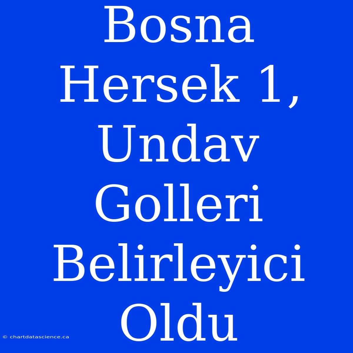 Bosna Hersek 1, Undav Golleri Belirleyici Oldu