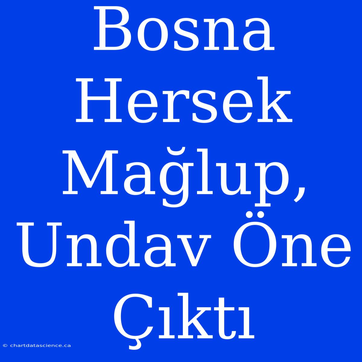 Bosna Hersek Mağlup, Undav Öne Çıktı