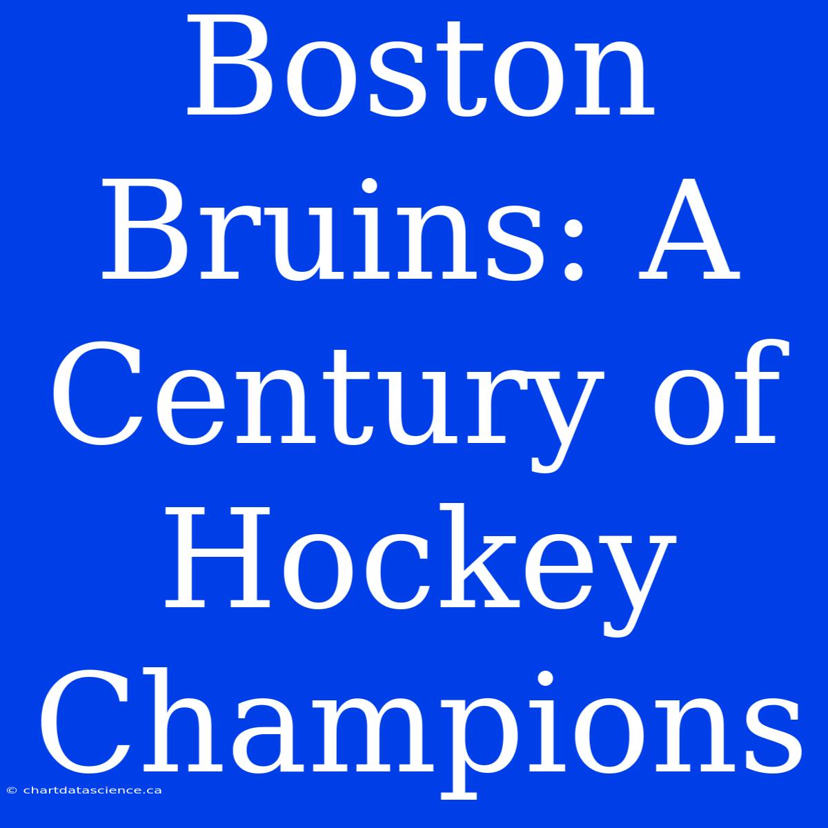 Boston Bruins: A Century Of Hockey Champions