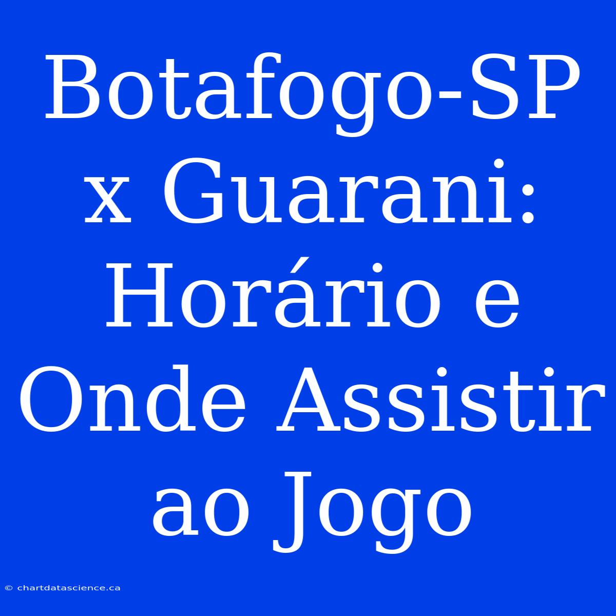 Botafogo-SP X Guarani: Horário E Onde Assistir Ao Jogo