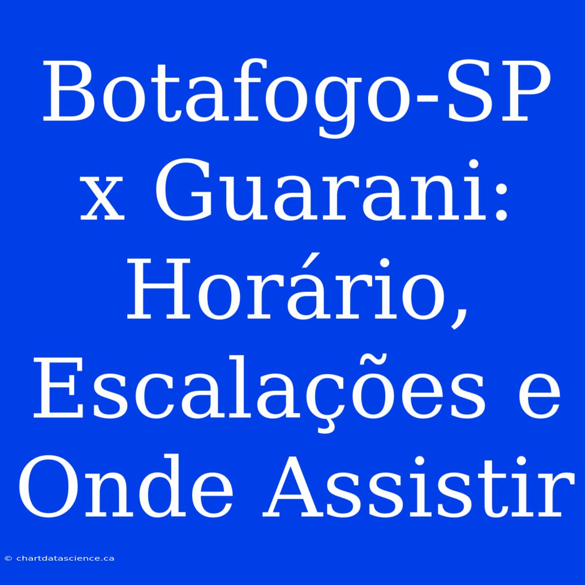 Botafogo-SP X Guarani: Horário, Escalações E Onde Assistir