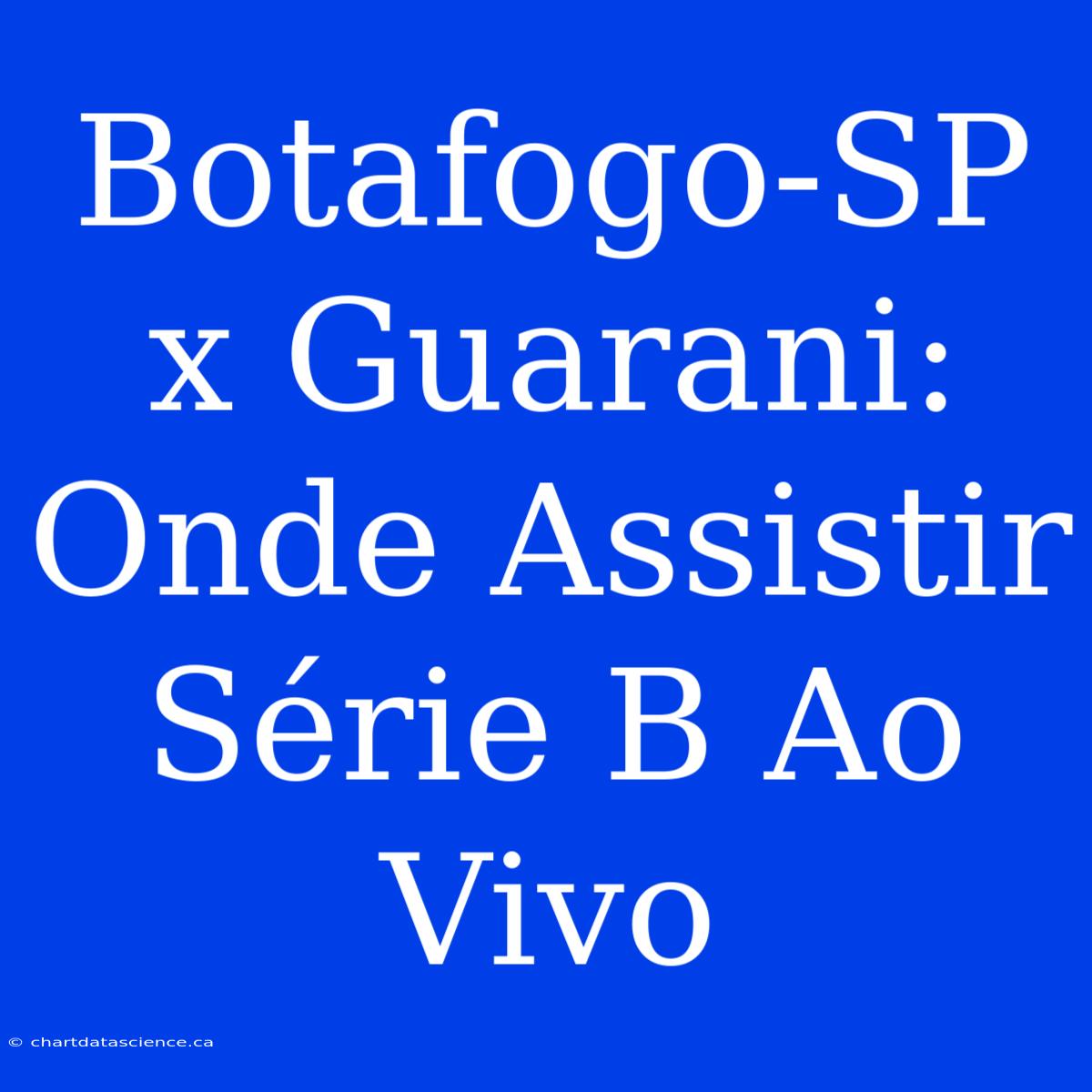 Botafogo-SP X Guarani: Onde Assistir Série B Ao Vivo