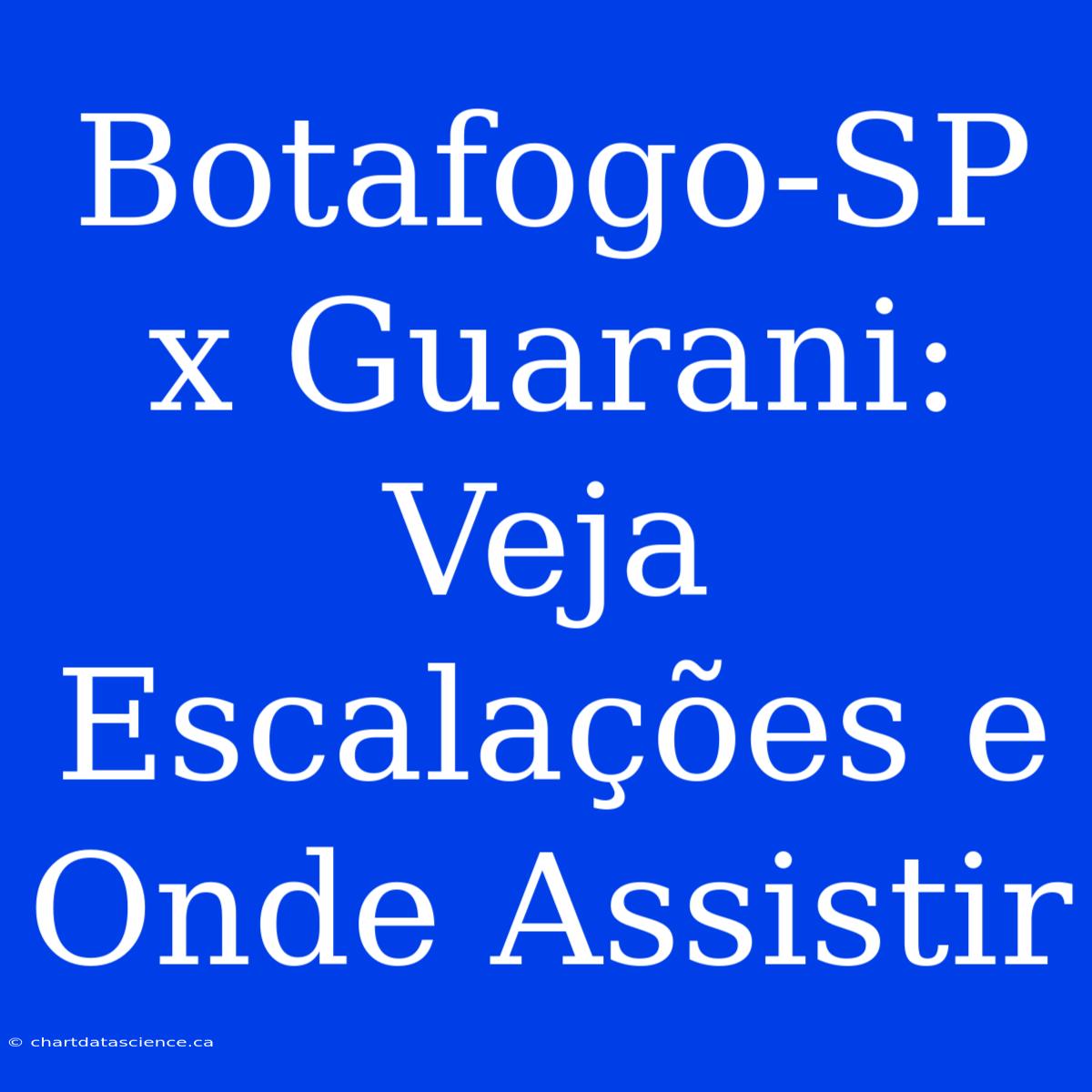 Botafogo-SP X Guarani: Veja Escalações E Onde Assistir