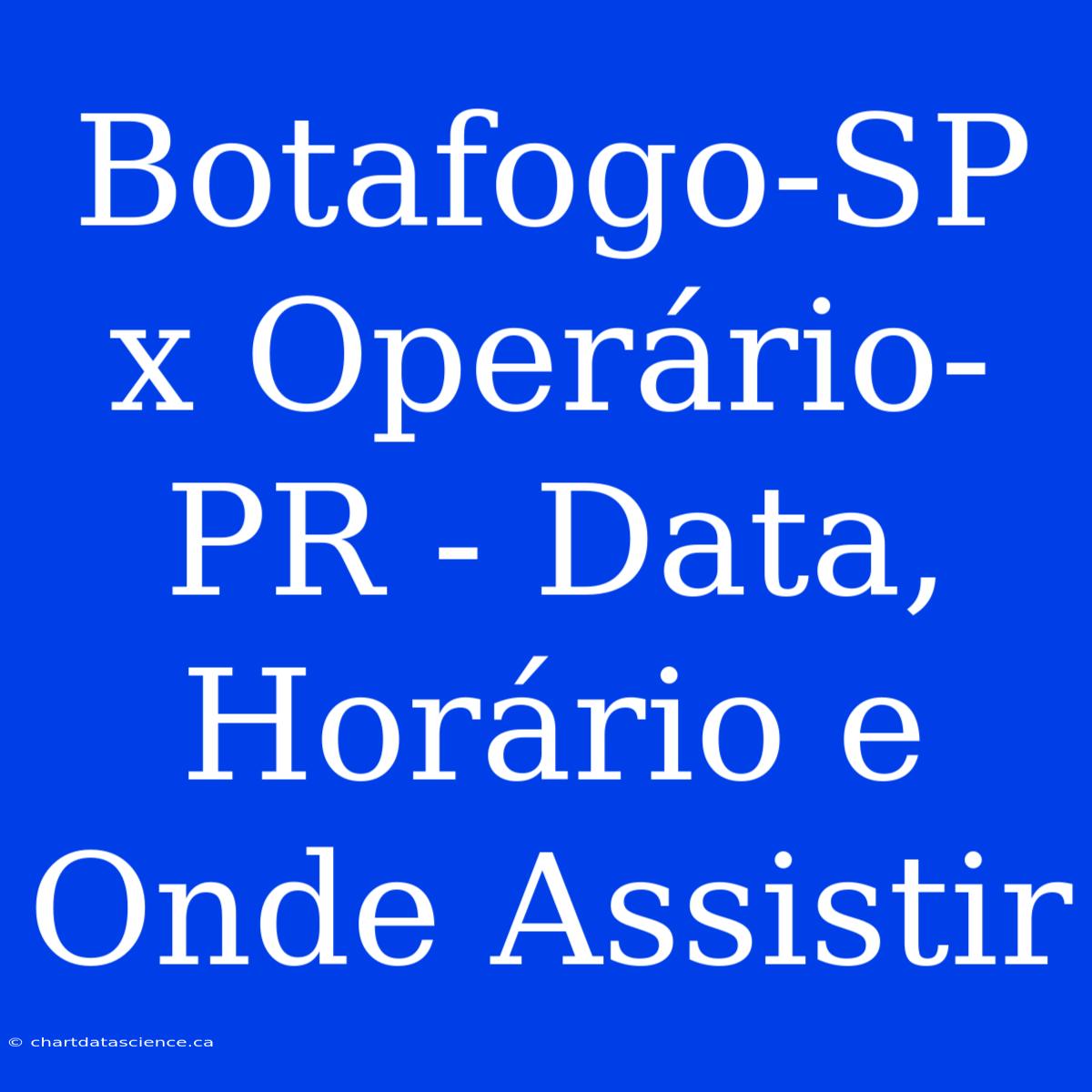 Botafogo-SP X Operário-PR - Data, Horário E Onde Assistir