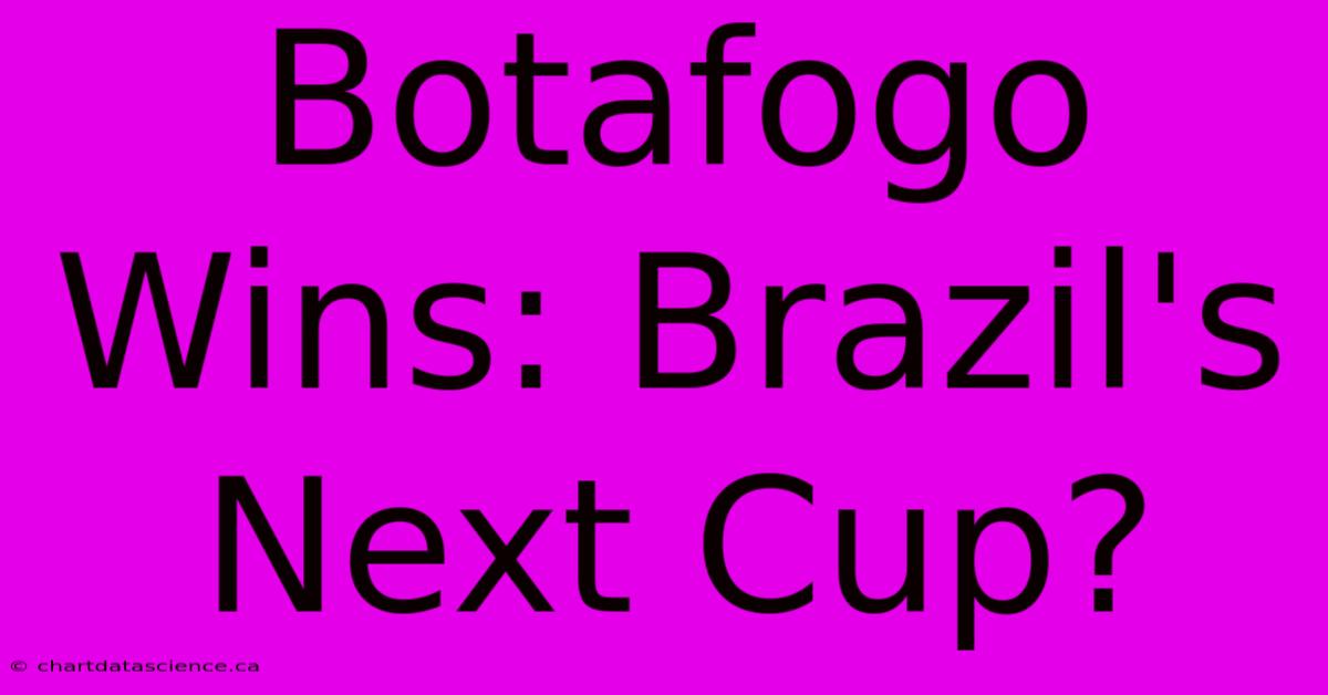 Botafogo Wins: Brazil's Next Cup?