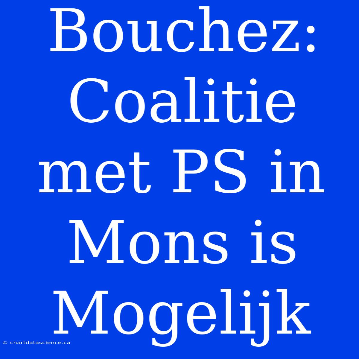 Bouchez: Coalitie Met PS In Mons Is Mogelijk