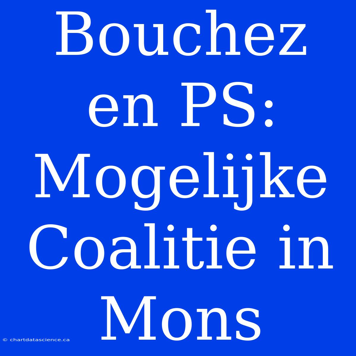 Bouchez En PS: Mogelijke Coalitie In Mons