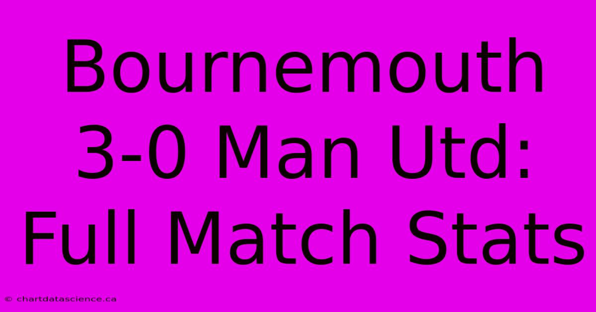 Bournemouth 3-0 Man Utd: Full Match Stats