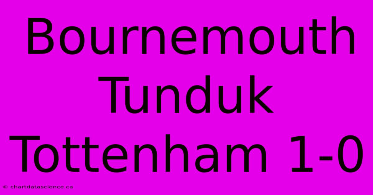 Bournemouth Tunduk Tottenham 1-0