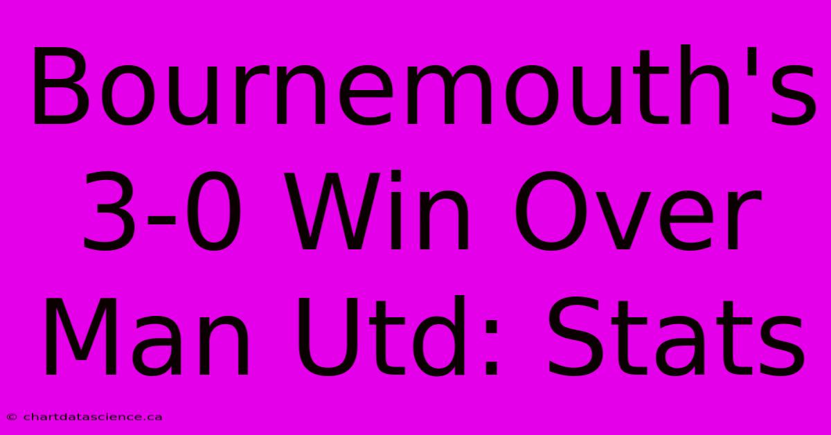 Bournemouth's 3-0 Win Over Man Utd: Stats