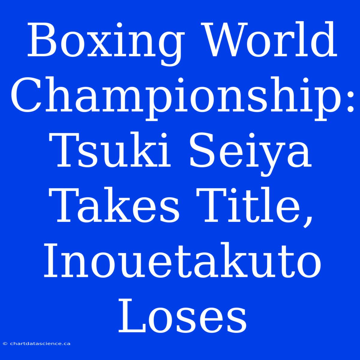 Boxing World Championship: Tsuki Seiya Takes Title, Inouetakuto Loses