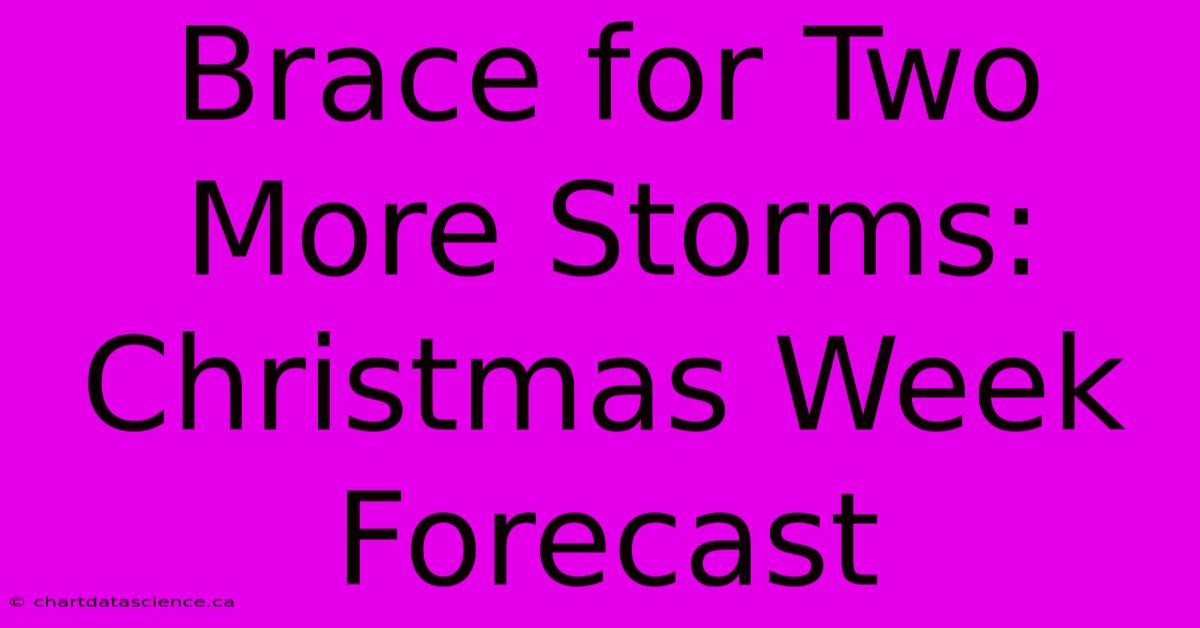 Brace For Two More Storms: Christmas Week Forecast