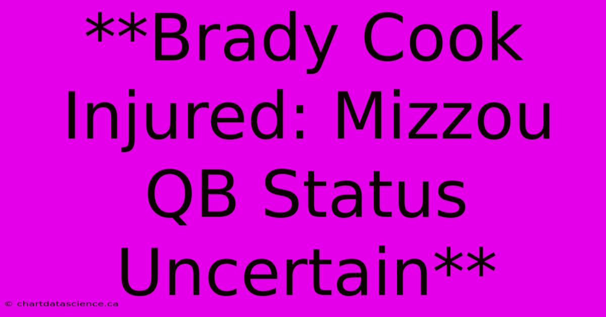 **Brady Cook Injured: Mizzou QB Status Uncertain**