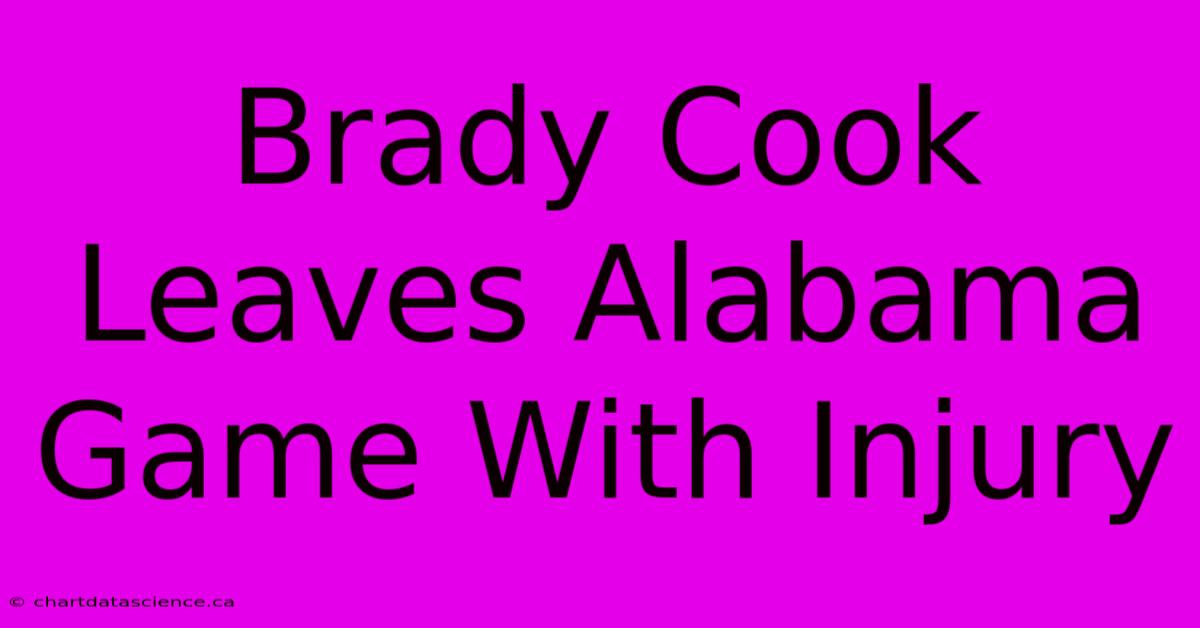 Brady Cook Leaves Alabama Game With Injury