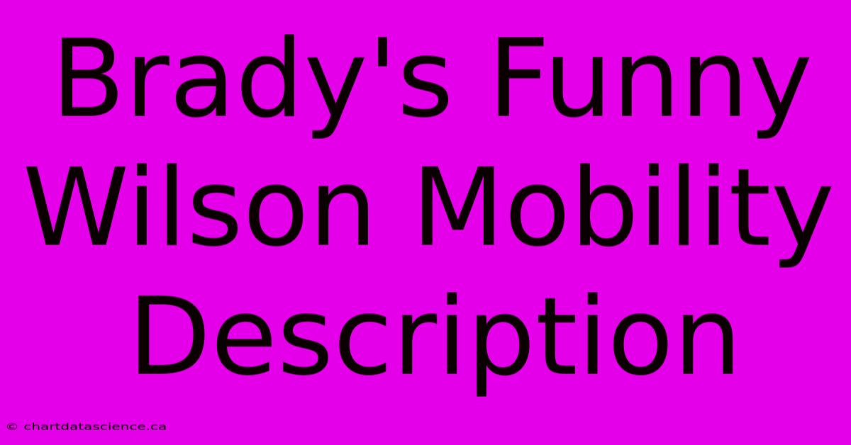 Brady's Funny Wilson Mobility Description