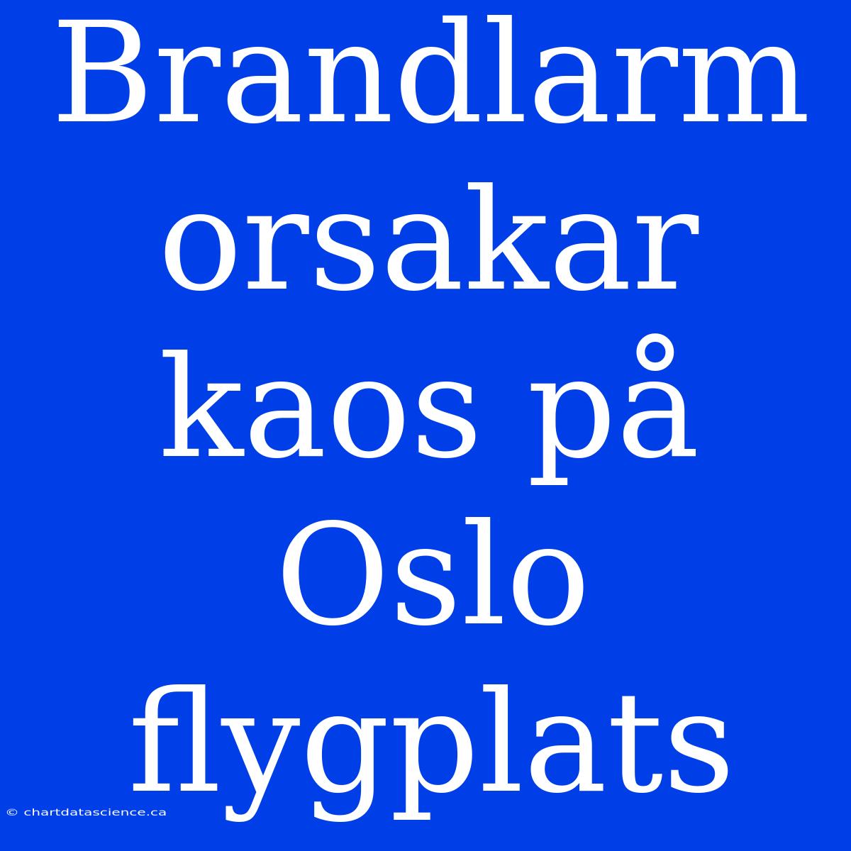 Brandlarm Orsakar Kaos På Oslo Flygplats