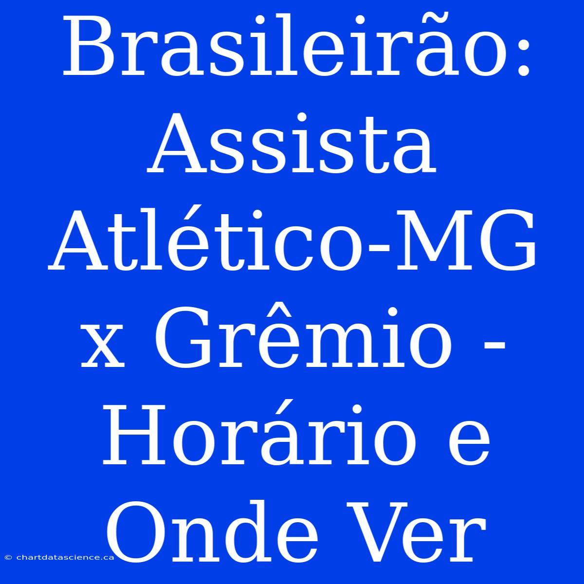 Brasileirão: Assista Atlético-MG X Grêmio - Horário E Onde Ver