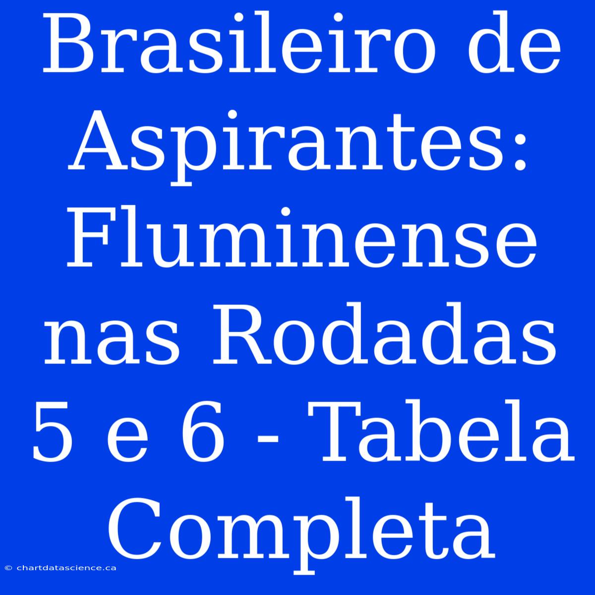 Brasileiro De Aspirantes: Fluminense Nas Rodadas 5 E 6 - Tabela Completa