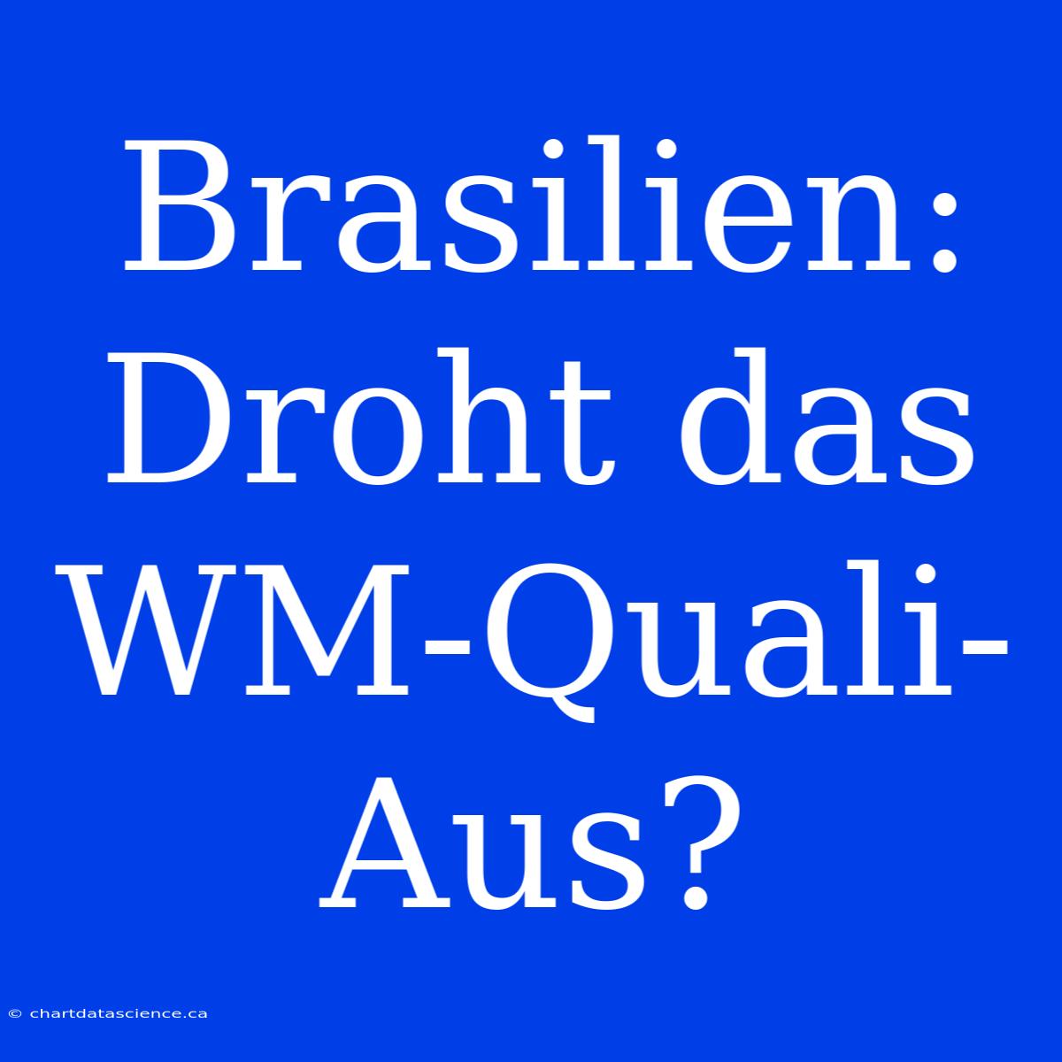 Brasilien: Droht Das WM-Quali-Aus?