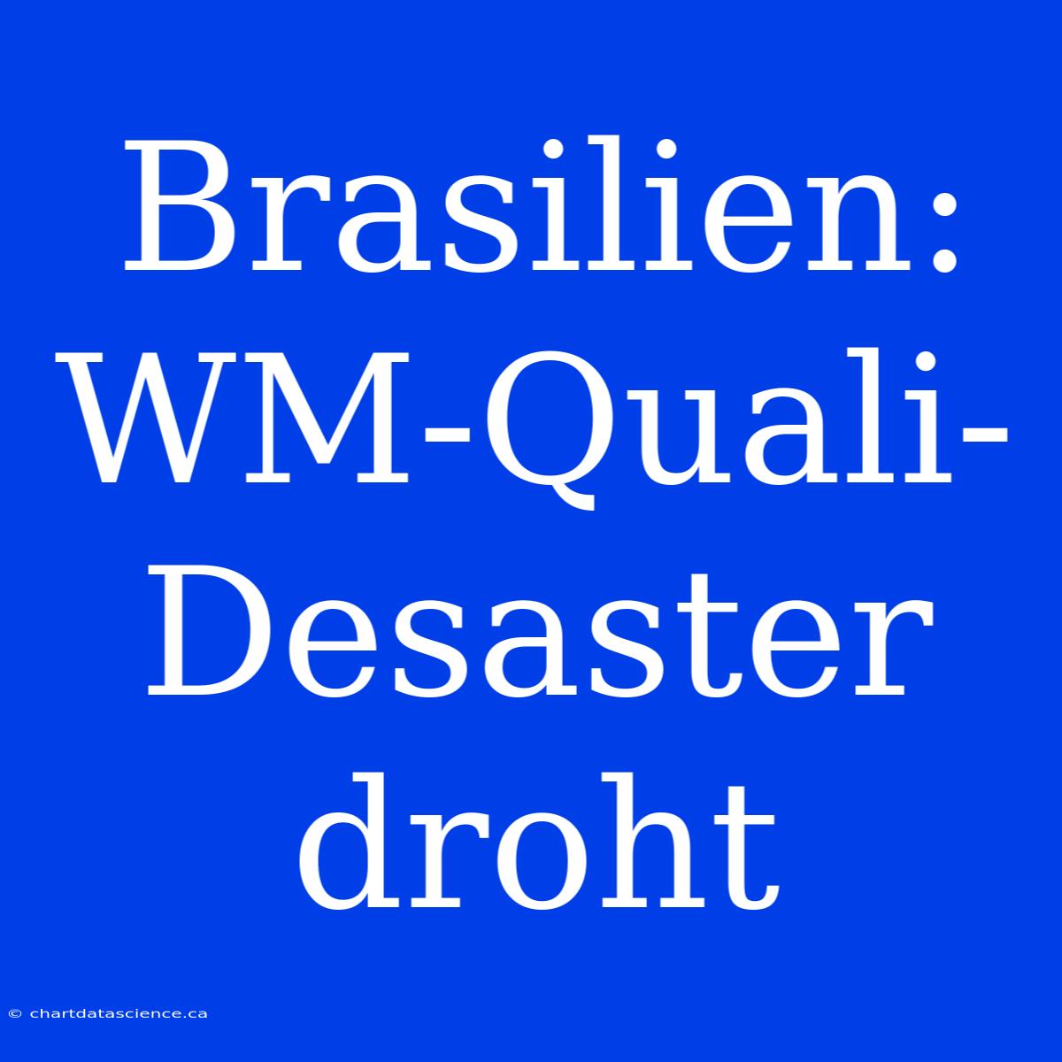 Brasilien: WM-Quali-Desaster Droht