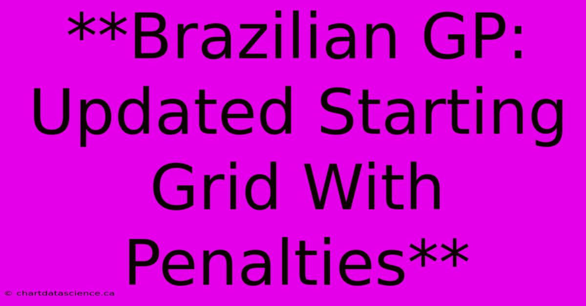 **Brazilian GP: Updated Starting Grid With Penalties**