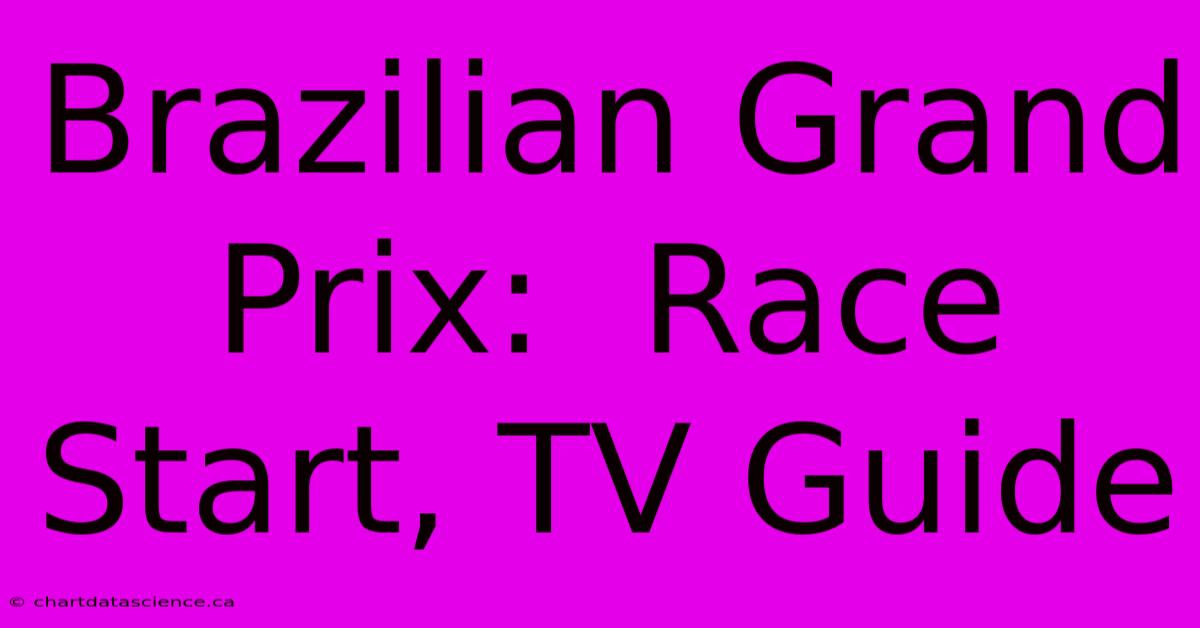 Brazilian Grand Prix:  Race Start, TV Guide 