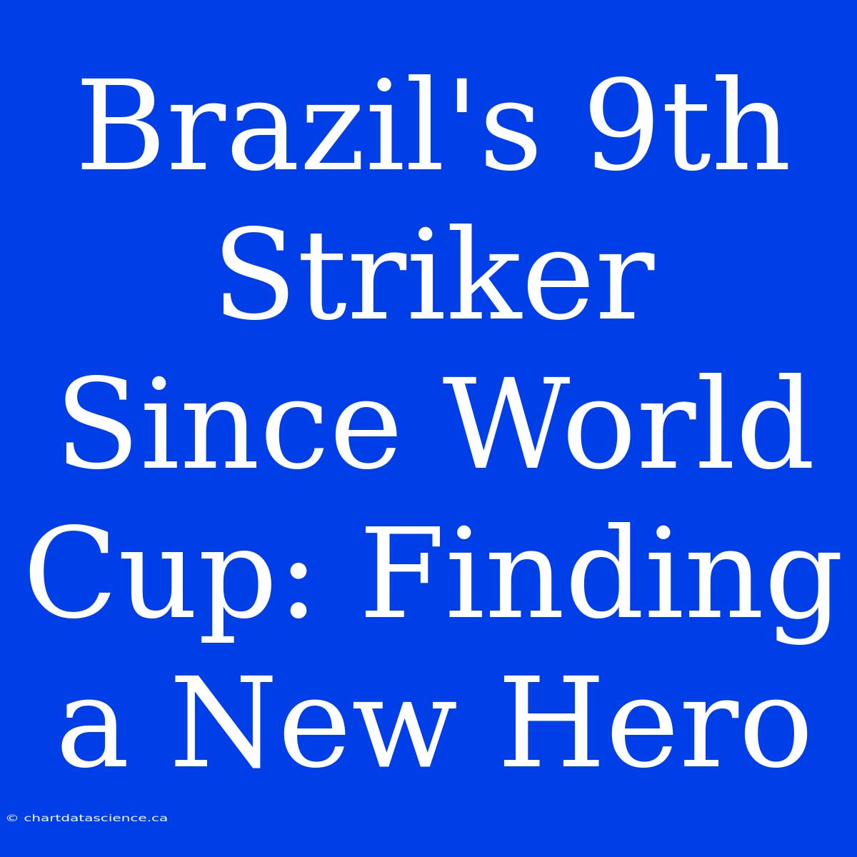 Brazil's 9th Striker Since World Cup: Finding A New Hero