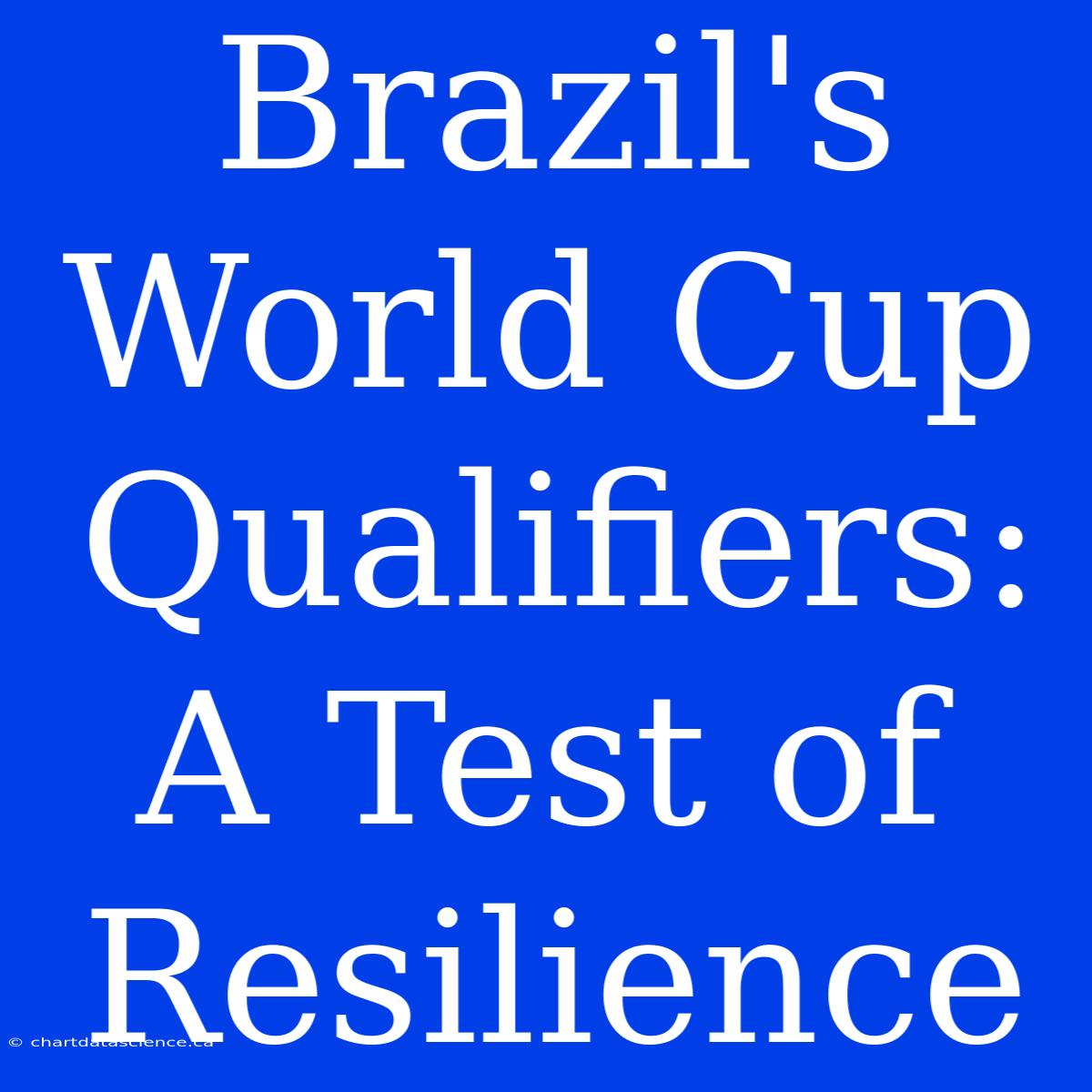 Brazil's World Cup Qualifiers: A Test Of Resilience