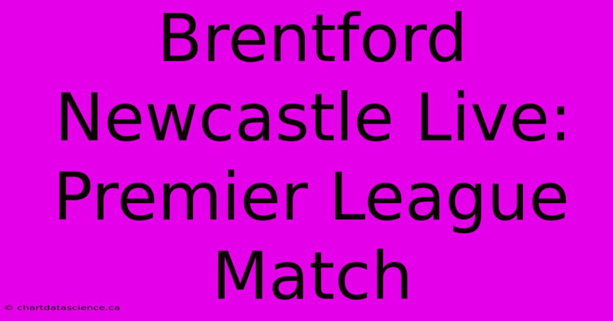 Brentford Newcastle Live: Premier League Match